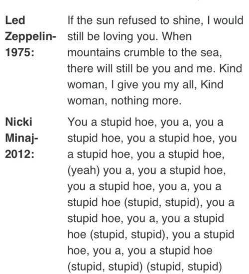 Led Zeppelin versus Niki Minaj